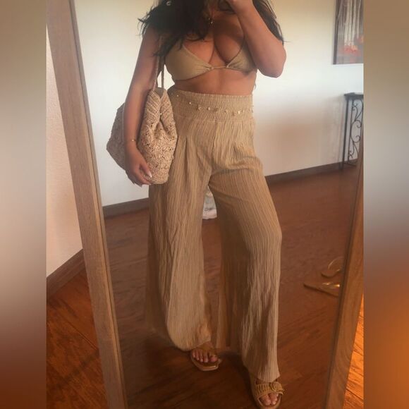 Tan beach pants - Picture 1 of 5